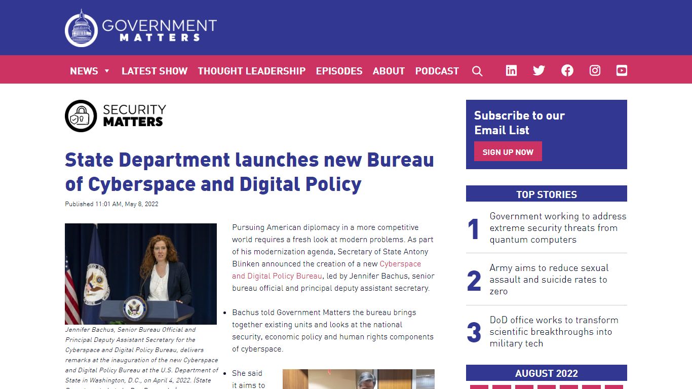 State Department launches new Bureau of Cyberspace and Digital Policy ...