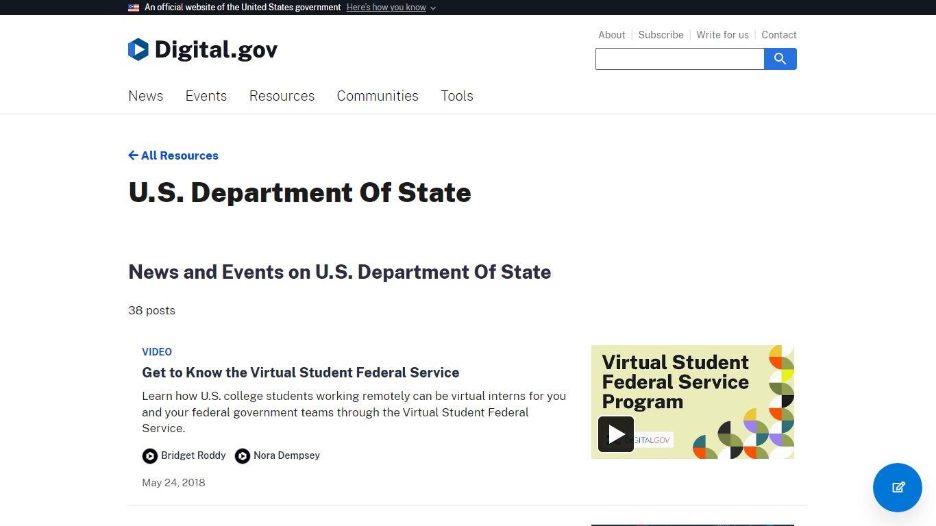 U.S. Department Of State – Digital.gov