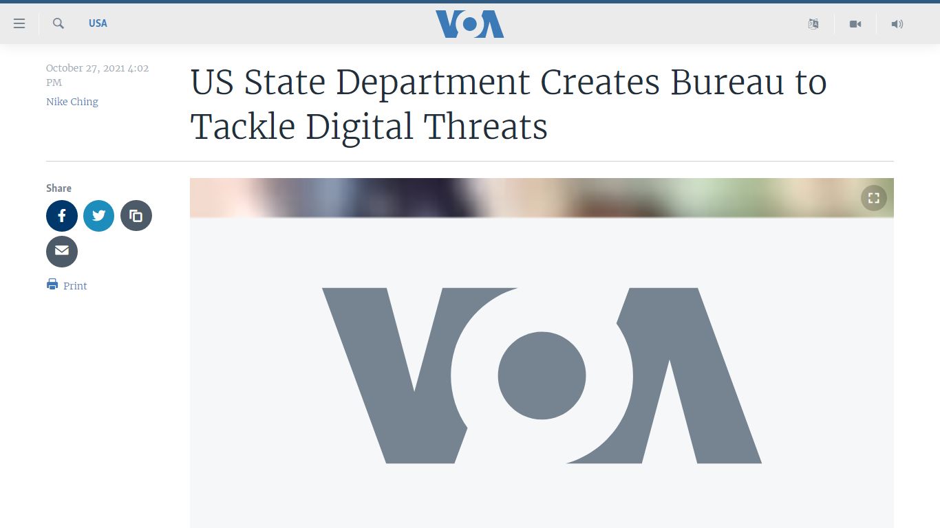 US State Department Creates Bureau to Tackle Digital Threats